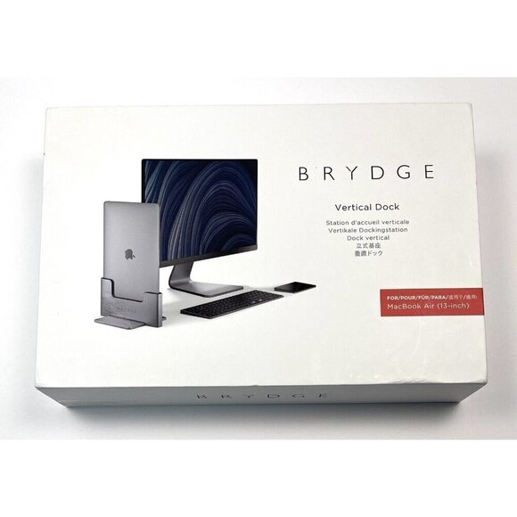Brydge Vertical Dock Docking Station for 13" MacBook Air Gray BRY13MBA NOB NEW - Picture 1 of 6
